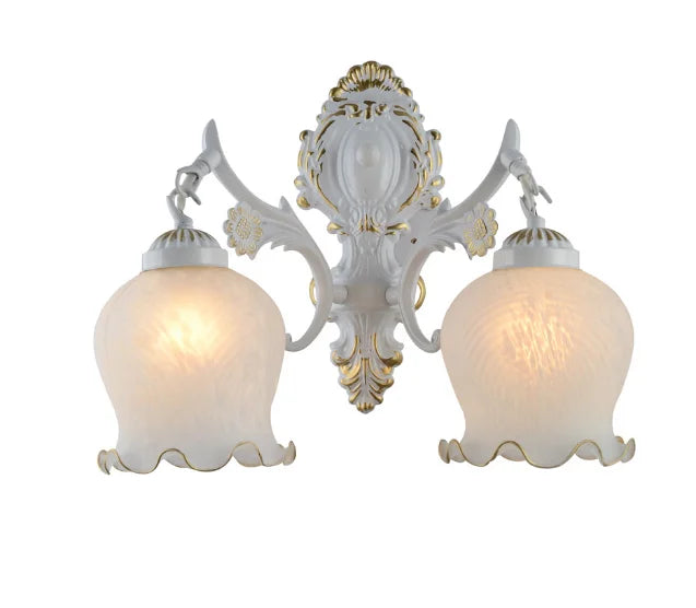 European Petal Wall Lamp Bedside Gold Single-Head TV Background Wall Lamp Bedroom Room Living Room Corridor Stair Light MJ1207