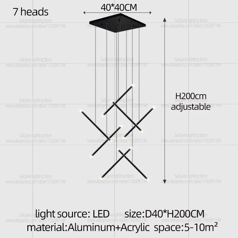 Nordic Pendant Light Modern Living Room Dining Table Lighting Lounge Hanging Restaurant Attic Chandelier Bedroom Ceiling Lamp