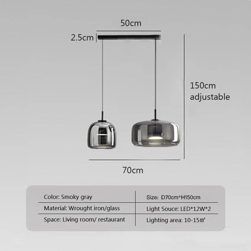 Modern Led Pendant Lights Glass Hanging Suspension Lamp For Dining Room Chandelier Restaurant Kitchen Decor Bedside Pendant Lamp