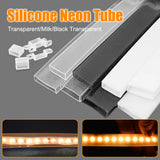2835 5050 1210 LED Silicone Tube Flexible Protection Cover Transparent/Milky White/Black Waterproof For 8-12mm Led Light Strip