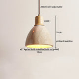 2026 New Cave Stone Pendant Light Bedroom Yellow Travertine LED Chandelier Living Dining Room Modern Hanging Lamp Decor Lighting