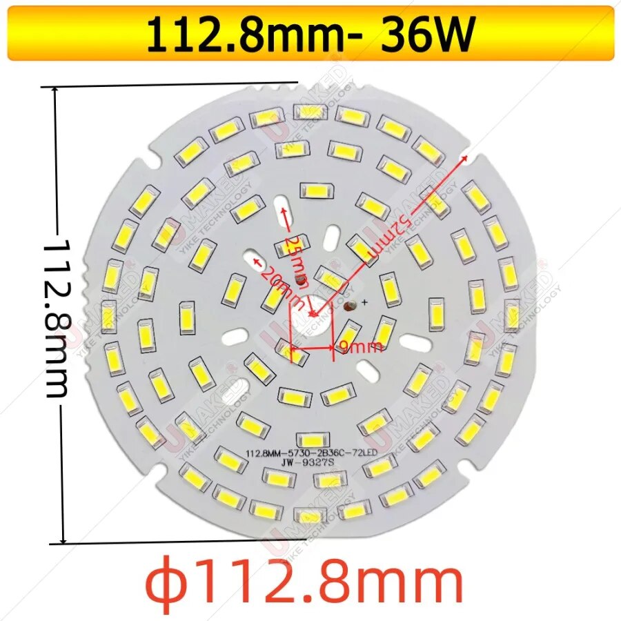 3W 5W 7W 9W 12W 15W 18W 20W 24W SMD5730 Brightness SMD Light Board Led Lamp Panel For Ceiling PCB With LED free shipping