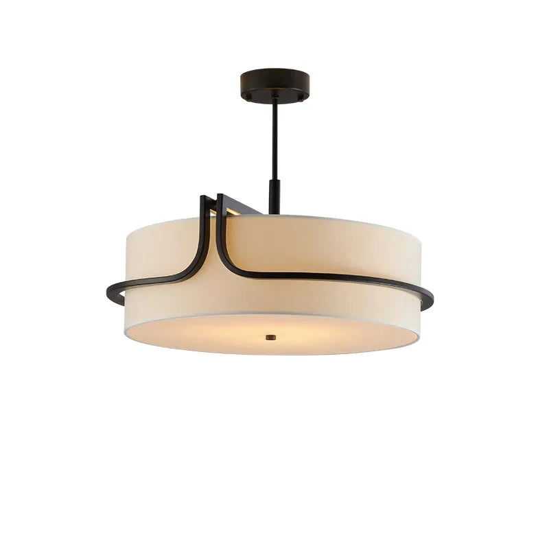 Modern Fabric Art Ceiling Chandelier Black Dining Room Bedroom Hallway Pendant Lights Minimalist Decor Indoor Lighting Fixture