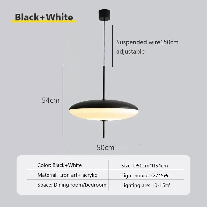 Nordic Flying Saucer LED Pendant Light - Modern UFO Design Hanging Lamp
