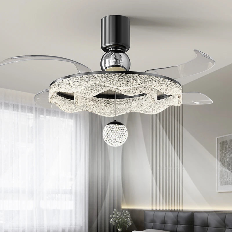 Fan Light 2026 New Living Room Light Luxury High end Italian Minimalist Restaurant Ceiling Fan Light Whole House Lighting Fixtures