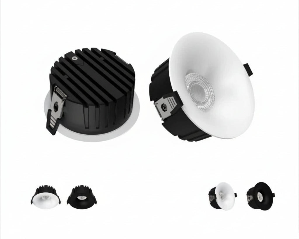 Curved Anti-Glare LED Recessed Downlight - 9W / 12W Dimmable Ceiling Spot