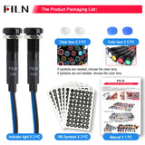 8mm LED Symbol Indicator Light - 12V 24V Black Metal Dash Pilot Lamp
