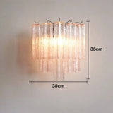 Italian Murano Glass LED Wall Lamp - Luxury Decorative Sconce Light Fixture for Bedroom Bedside, Living Room & Restaurant