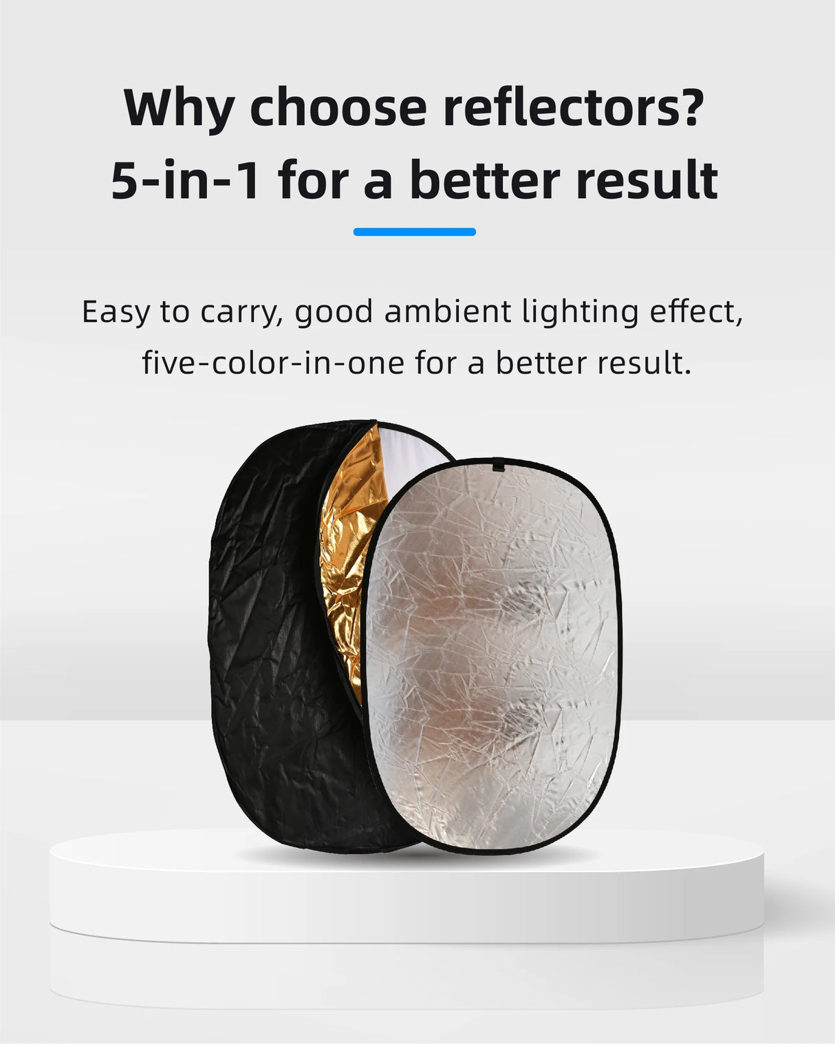Multi-in-1 Photography Light Reflector - Portable Collapsible 5-in-1 / 7-in-1 Studio Board