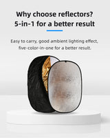 Multi-in-1 Photography Light Reflector - Portable Collapsible 5-in-1 / 7-in-1 Studio Board