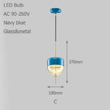 Wonder Glass Night Flow Bespoke Glass pendant light teardrop-shaped Blue pendant light art deco Italian Replica designer Lamp