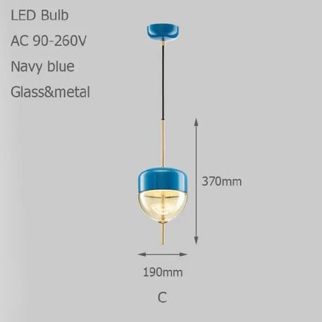 Wonder Glass Night Flow Bespoke Glass pendant light teardrop-shaped Blue pendant light art deco Italian Replica designer Lamp
