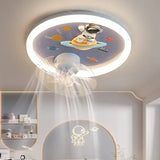 2026 Modern Kids Room Ceiling Fan Light Cartoon Moon Astronaut Ceiling Lamp Boy Girl Bedroom Nursery Study Chandelier Ceiling Li