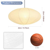 2pcs White Oval Paper Lantern Lampshade Chinese Foldable Ceiling Light Lampshade Hanging Home Decor for Living Room Bedroom