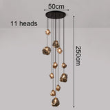 Modern Staircase LED Ceiling Chandelier - Luxury Long Hanging Pendant Light for Living Room