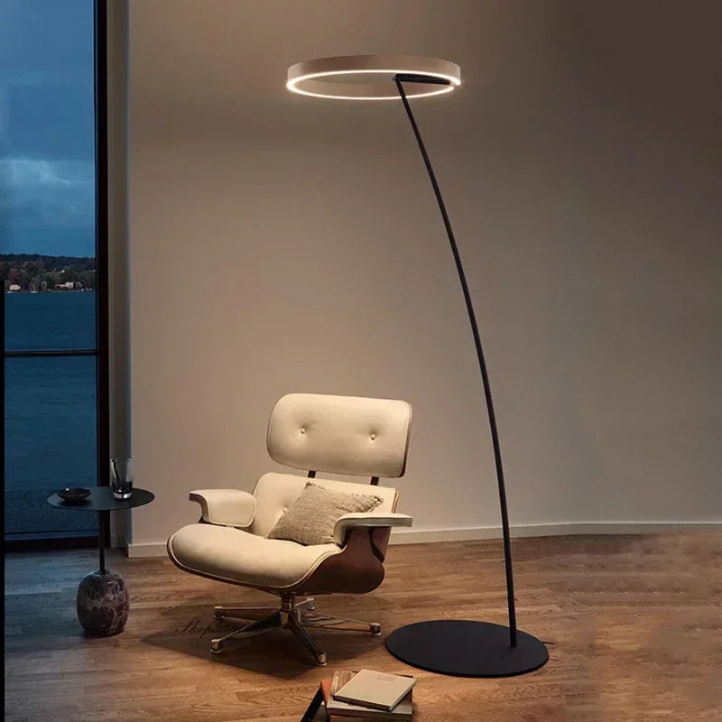 Italian Light Luxury Minimalist Fishing Lamp Living Room Study Vertical Decoration Lights Artistic Floor  led floor lamp