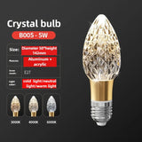 Acrylic Crystal Mini Pendant Light 2pcs - E27/E14 LED Fairy Lamp for Bedroom & Kitchen, Warm White/Cold White, 110V-220V