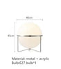 Desk lamp LED Metal Chrome Light Living Room Hotel Room  White Acrylic Ball Lights Home Art Deco art work light