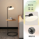 Medieval edge floor lamp sofa next to solid wood simple bedroom bedside storage coffee table atmosphere