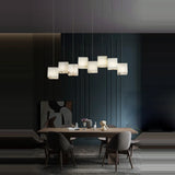 Rubik's Cube Marble Home Decoration Gold LED Chandelier Lighting Hanging Lamps 2026 New Trend Lustre Para Sala Estar For Foyer