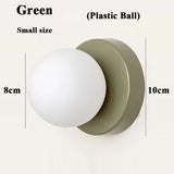 Macaron Soft Style Small Wall Sconce - Modern E27 Ball Lamp for Home Decor
