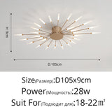 2023 Modern Led Ceiling Chandelier Lamp for Living Dining Room Nordic Creative Bedroom Hall Hanging Ceiling Light Fireworks Lamp