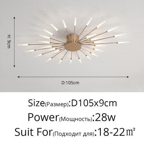 2023 Modern Led Ceiling Chandelier Lamp for Living Dining Room Nordic Creative Bedroom Hall Hanging Ceiling Light Fireworks Lamp