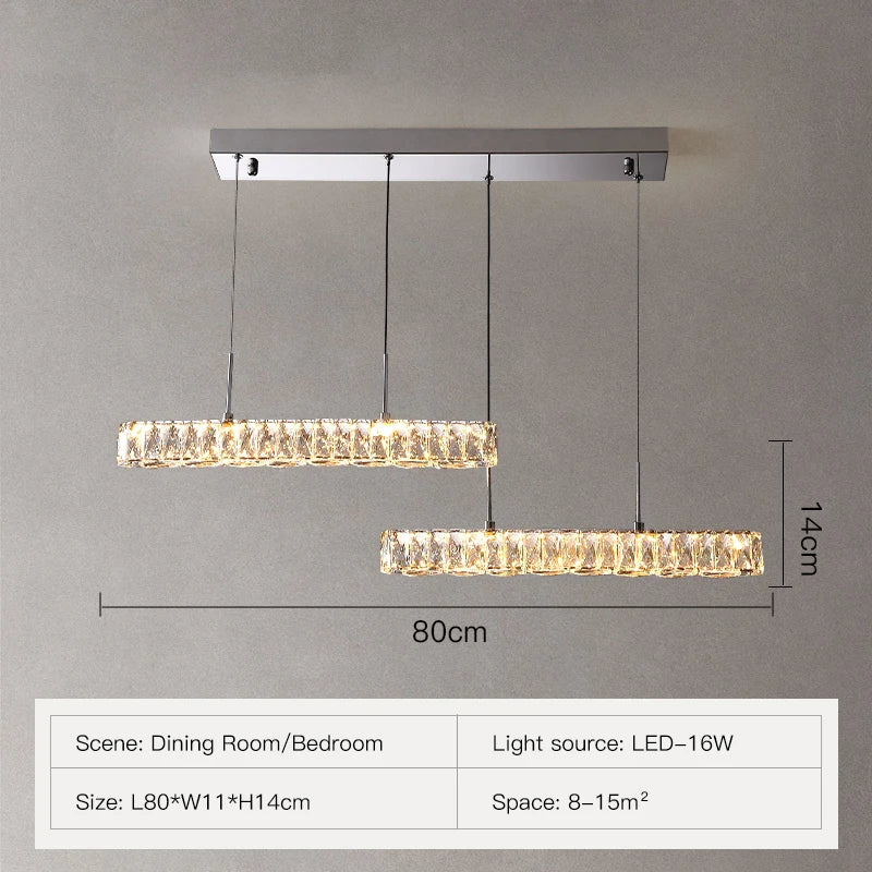 Modern Foyer Luxury 3 Dimmable Ceiling Chandelier Light Lustre K9 Crystal Liner Ceiling Lamp Indoor Lighting Decors Led Luminaire