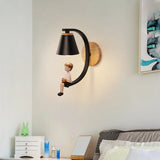 kindergarten cartoon Wall Lamps bedroom Led wall fixture lighting Wood E14 Down Iron Resin children light  Bathroom mirror Light