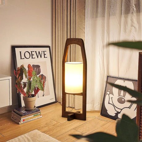  Retro Solid Wood Floor Lamp Simple Creative Lighting Fixtures Living Room Homestay Bedroom Study Vertical Floor Lamp