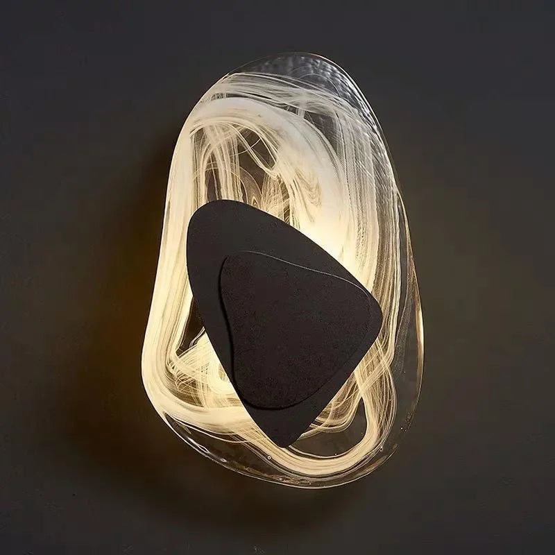 Luxury Hotel Corridor Decoration Wall Lamp Glass Shade Unique Design Warm Lustres Indoor Sconce LED Home Bedroom Night Lightings