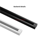 LED Track Light Rail 0.5M 1M Black White Aluminum 2 Wire System Track Light Series Universal Track for Ceiling Spot Lamps