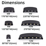 LED Wall Sconces Modern Indoor Outdoor Lamp, White Up Down Wall Mount Lights for Living Room Hallway Bedroom Decor