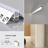 1M Recessed Led Aluminum Profile Channel Holder for Indoor Home Ceiling Wall Backlight Bar Linear Light Indirect Decors Lighting