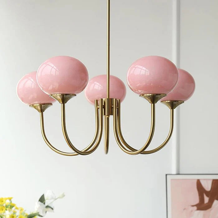 Nordic Simple Bedroom Lamp Designer Art Warm Romantic Children&#39;s Room Pink Medieval Bauhaus Chandelier