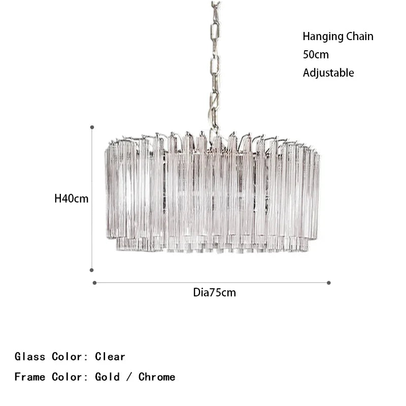 Modern Luxury Pink Crystal Glass LED Pendant Light Nordic Ceiling Home Decoration Lobby Living Room Staircase Ceiling Lamp