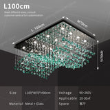 Dining Room Chandeliers Duplex Villa Hall Hanging Lamp Luxury Living Room High Ceiling Green Stone Glass LED Pendant Lights
