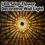 Solar Outdoor Wall & Fence Light - Decorative Metal Garden Lamp for Patio & Stairs