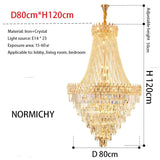 Nordic Modern Crystal Chandelier Wedding Hall Villa Hotel Hall Living Room Home Decoration Ceiling Light Luxurious Pendent Lamp