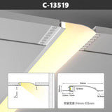 Free Ceiling LED Aluminum Profile Invisible Frameless Gypsum Channel Top Corner Line Lamp Waistline Wall Washer Backlight Light