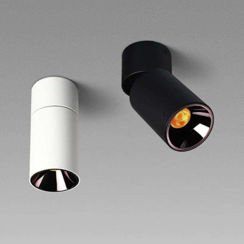 Rotating 355 ° Folding Surface Mounted Spot Light with No Opening Exquisite Ceiling COB Tube Light