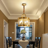 Modern Copper Chandelier European style Glass Golden Luxury Indoor Pendant Light For Dining Room Living Room Hotel Aisle