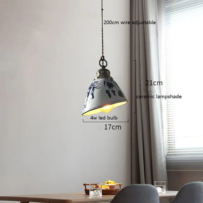 Modern Simple Ceramic LED Pendant Lamp Home Indoor Decors Lighting Bedroom Restaurant Dinning Living Room Lights Hang lamp
