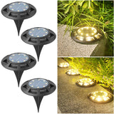 Weatherproof Solar In-Ground Lights - Automatic Smart Sensor LED Garden Lamp