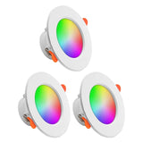 Tuya Smart WiFi 10W RGBCW LED Recessed Downlight (2700K-6500K) - App Dimmable Color-Changing & Tunable White Ceiling Spotlight Compatible with Alexa & Google Home