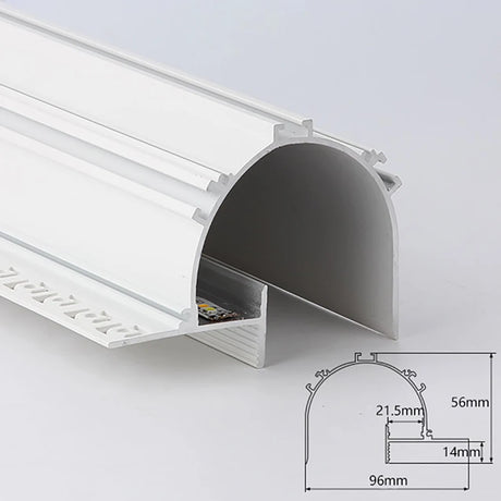 1M Recessed Led Aluminum Profile Channel Holder for Indoor Home Ceiling Wall Backlight Bar Linear Light Indirect Decors Lighting