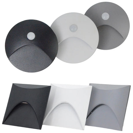 Led Deck Light Motion Sensor Step Stair Railing Lamp 3W Indoor Outdoor Waterproof for Pathway Stairway Post Porch Wall Sconce