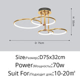 Modern Living room Ring Chandelier Nordic New Design Ceiling Lamps for Bedroom Dining room Decor Lamp Kitchen Pendant Lighting