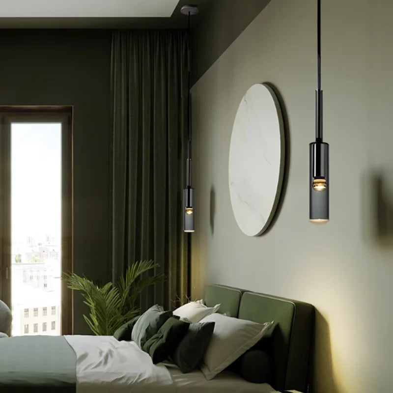 Modern LED Wine Bottle Pendant Light - Nordic Minimalist Ceiling Lamp