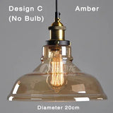 Clear Gray Amber Colour Vintage Pendant Lights Dining Glass Hanging Lamp Russia Loft Luminaire Modern Bedroom Light Fixture